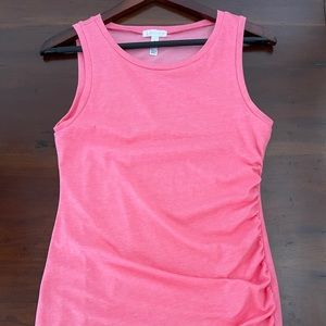 Leith ruched body-con tank dress - M - Hot Pink